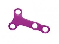 ПЛАСТИНА R-LOCK ДЛЯ ВИНТОВ D 3 ММ, 2/2 ОТВ., ДЛ. 33 ММ, Т. 2-2,5 ММ, ТИТАН