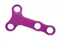 ПЛАСТИНА R-LOCK ДЛЯ ВИНТОВ D 3 ММ, 2/2 ОТВ., ДЛ. 33 ММ, Т. 2-2,5 ММ, ТИТАН